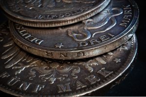 bag of silver coins